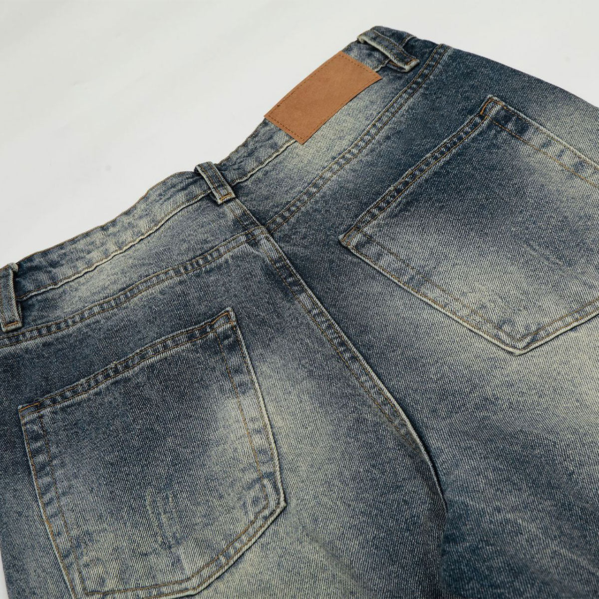 Distressed High Waist Wide Leg Jeans