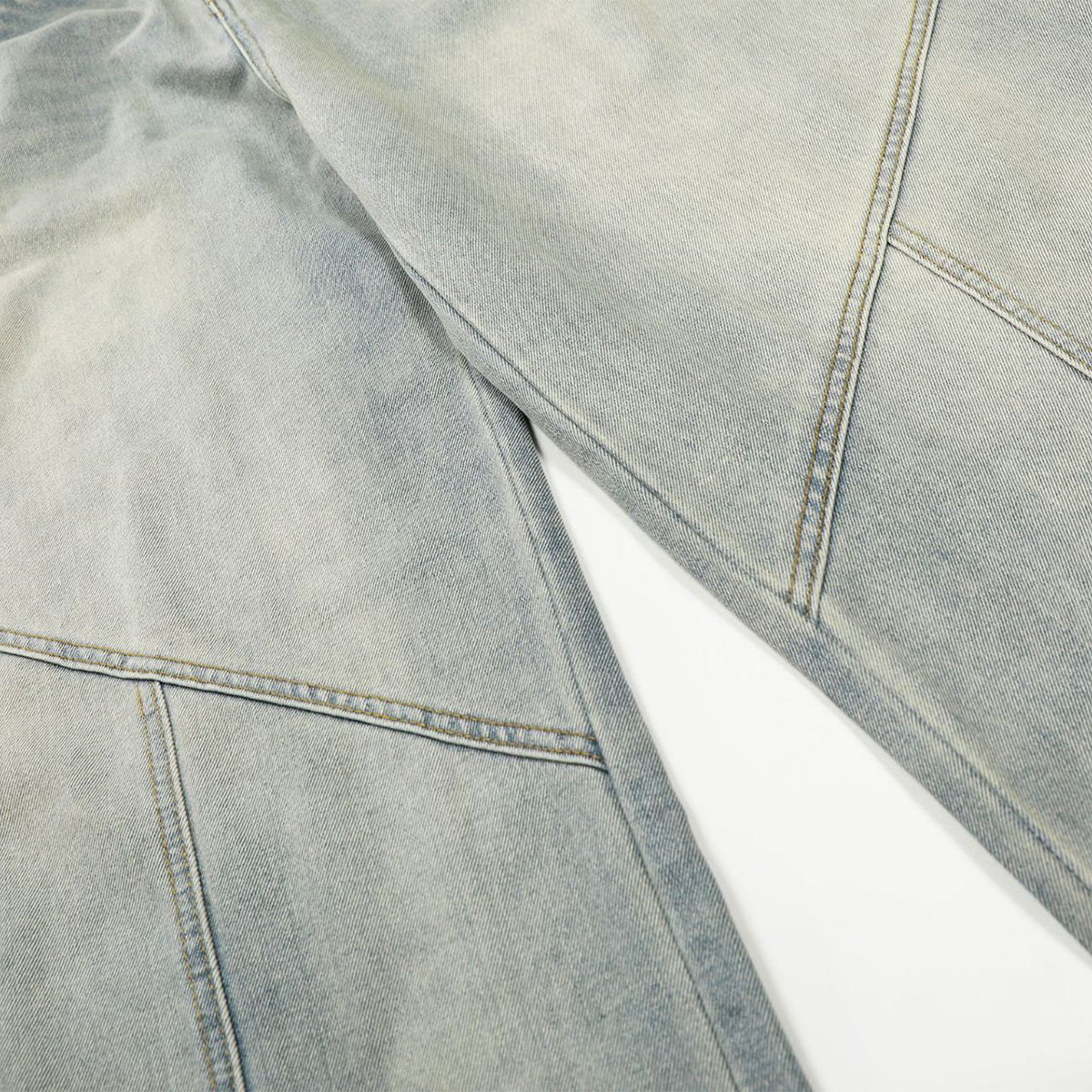 Leopard Print Belt Vintage Wide Leg Distressed Denim