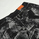 Studded Black Paint Splatter Wide Leg Jeans