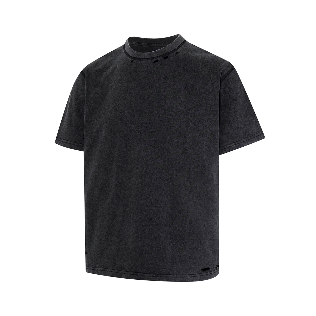 Vintage Washed Distressed Crewneck Short Sleeve Casual Tee