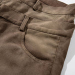 Reinforced Stitching Brown Vintage Wide Leg Painter Pants