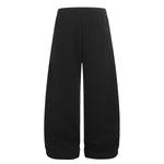 High Street Minimal Wide-Leg Drawstring Sweatpants