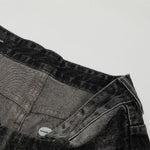Whisker Fade Distressed High Street Loose Jeans