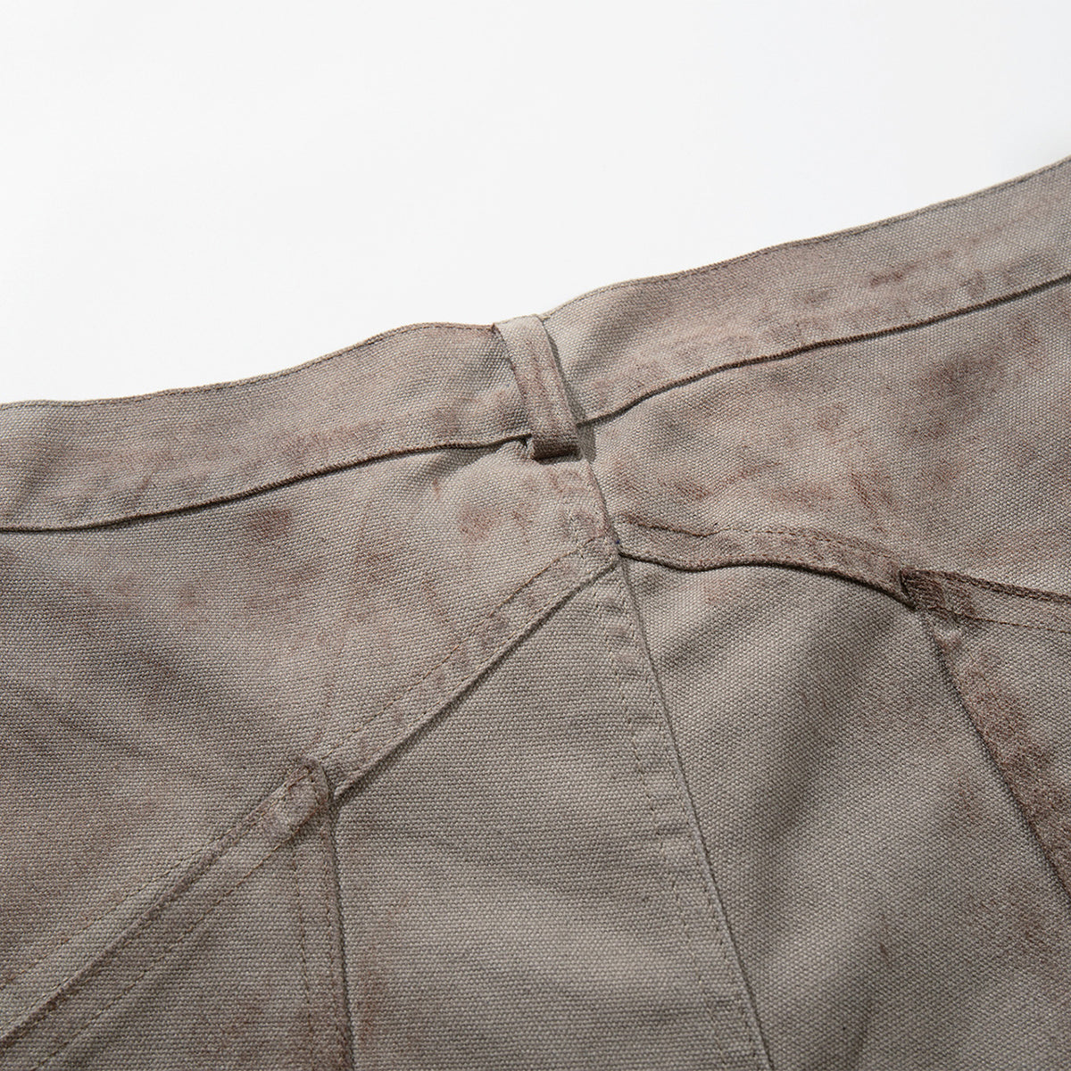 Paint Splatter Detail Wide Leg Jeans Geometric Stitching