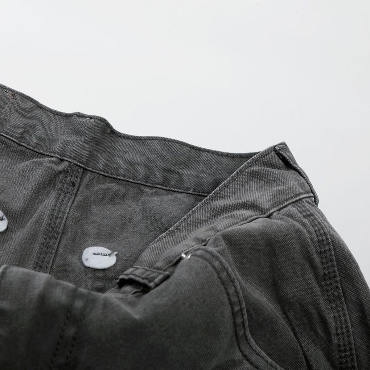 Wide Leg Banana Jeans Cat Whisker Painted Denim