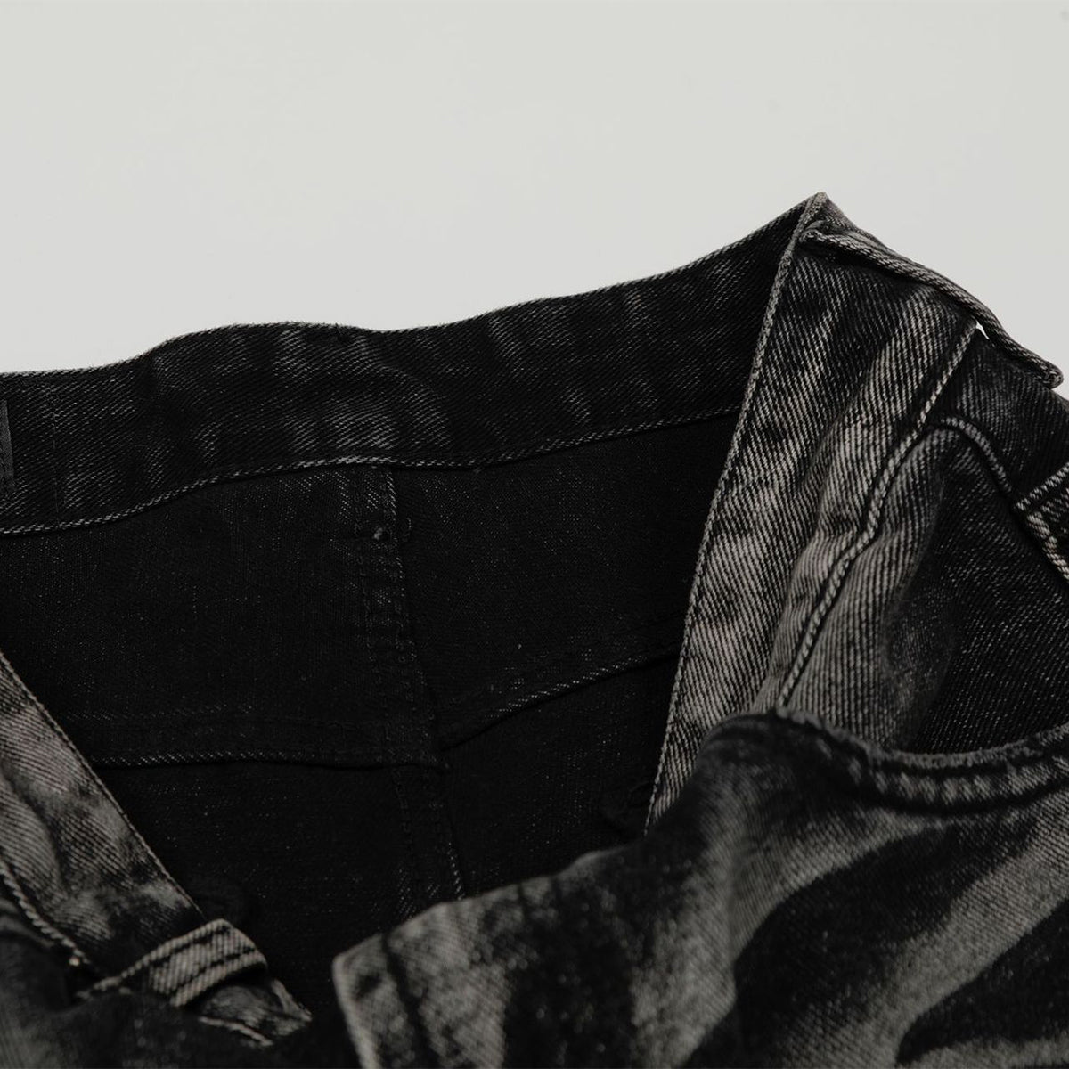 American High-Street Black Washed Flared Jeans
