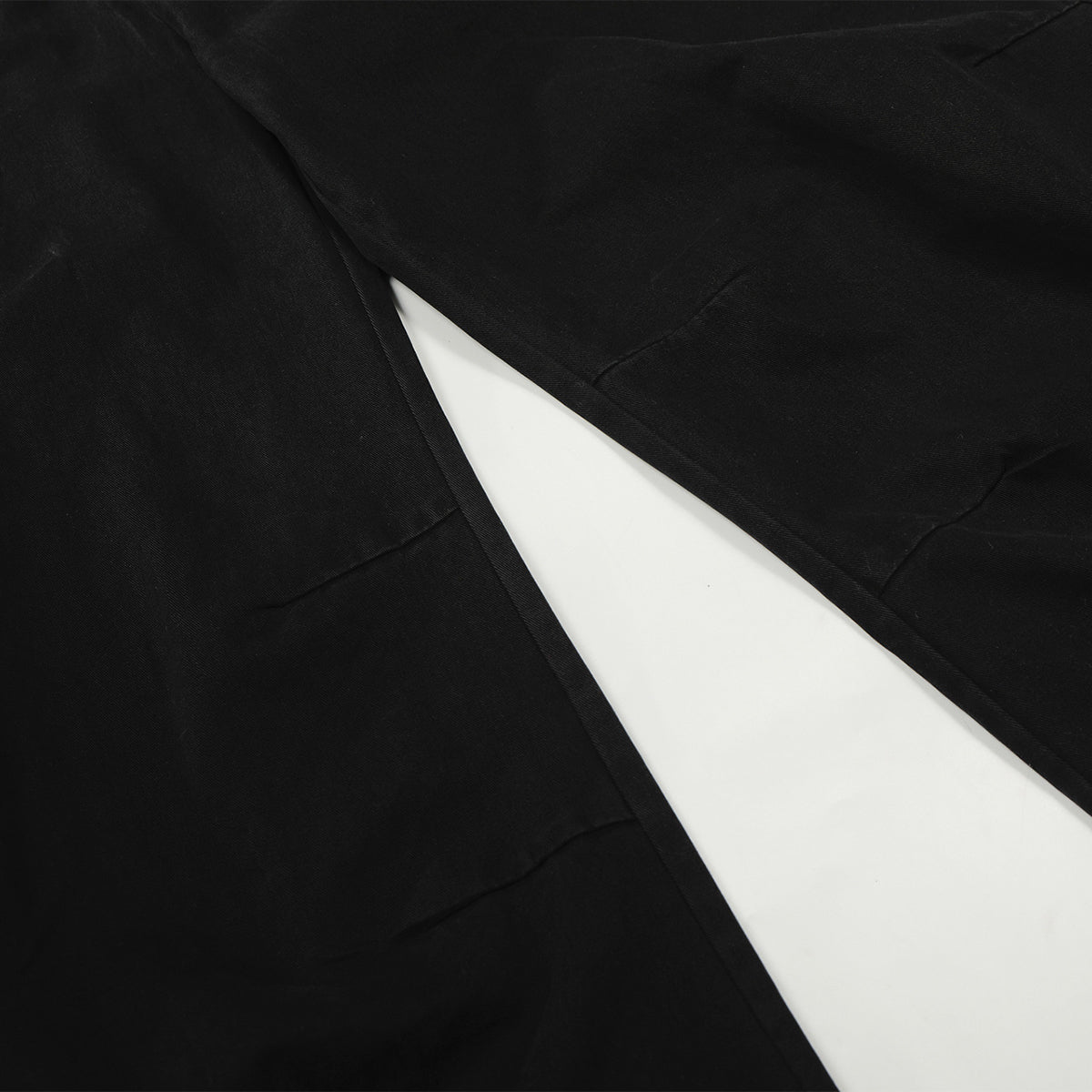 Black Wide Leg Pants Studded Accent Detail