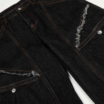 Structured Wide Leg Heavy Stitch Denim