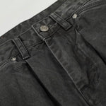 Distressed High Waist Wide Leg Denim Jeans