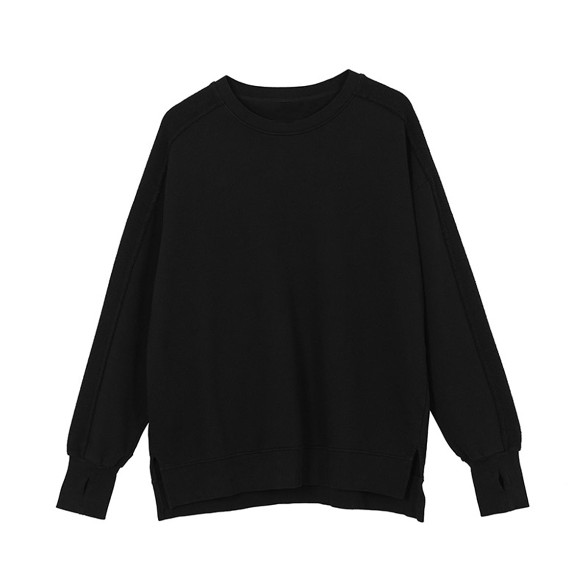 Vintage Washed Ninja Sleeve Split Hem Sweatshirt