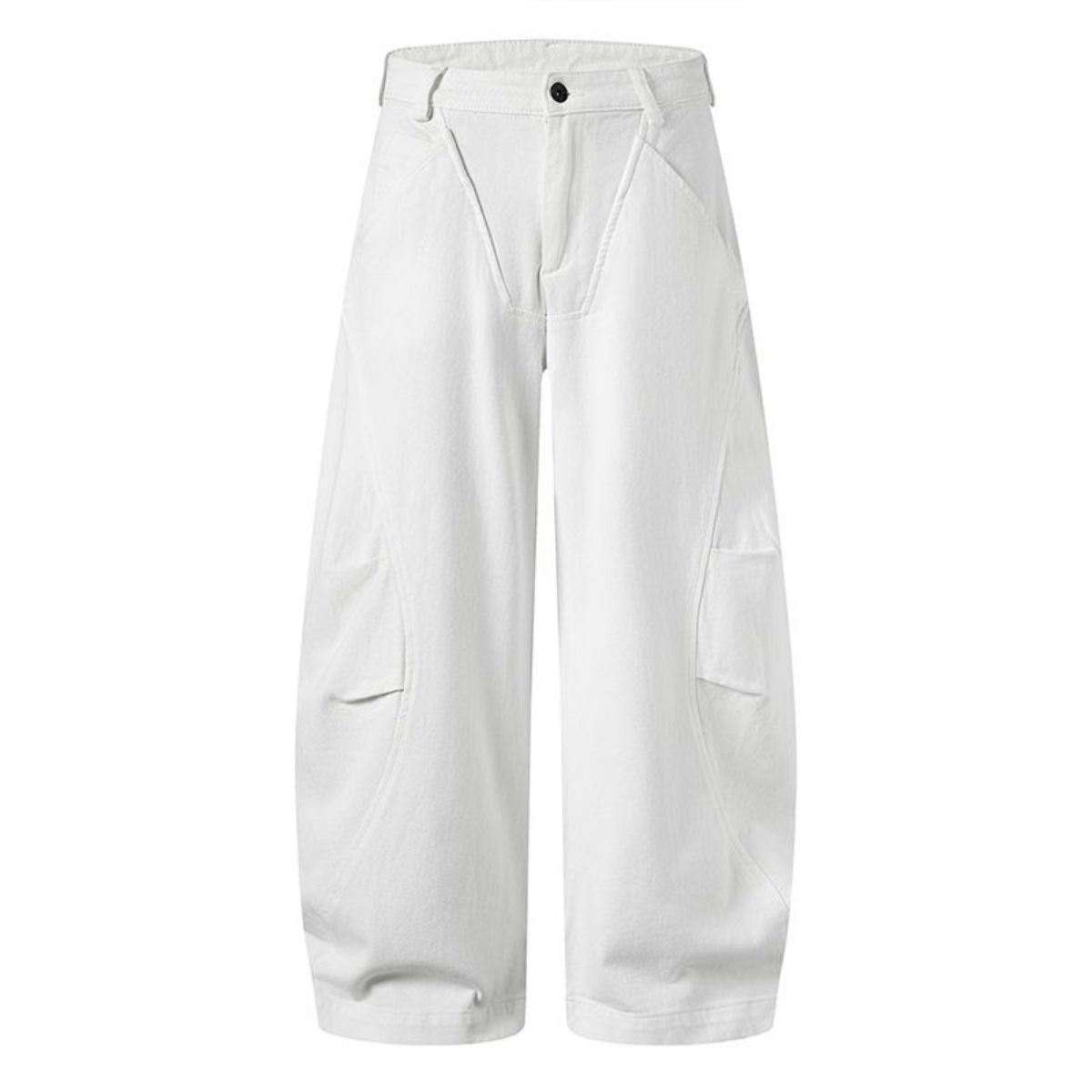 Unisex Summer Barrel Leg Cotton Trousers