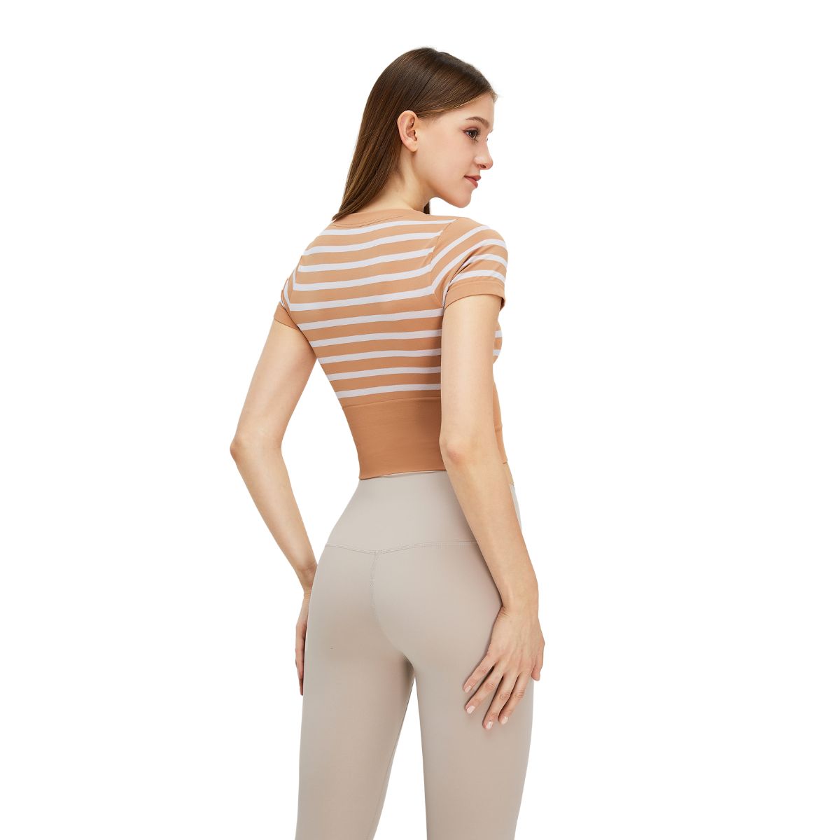 Striped Cropped Short-Sleeve Tee