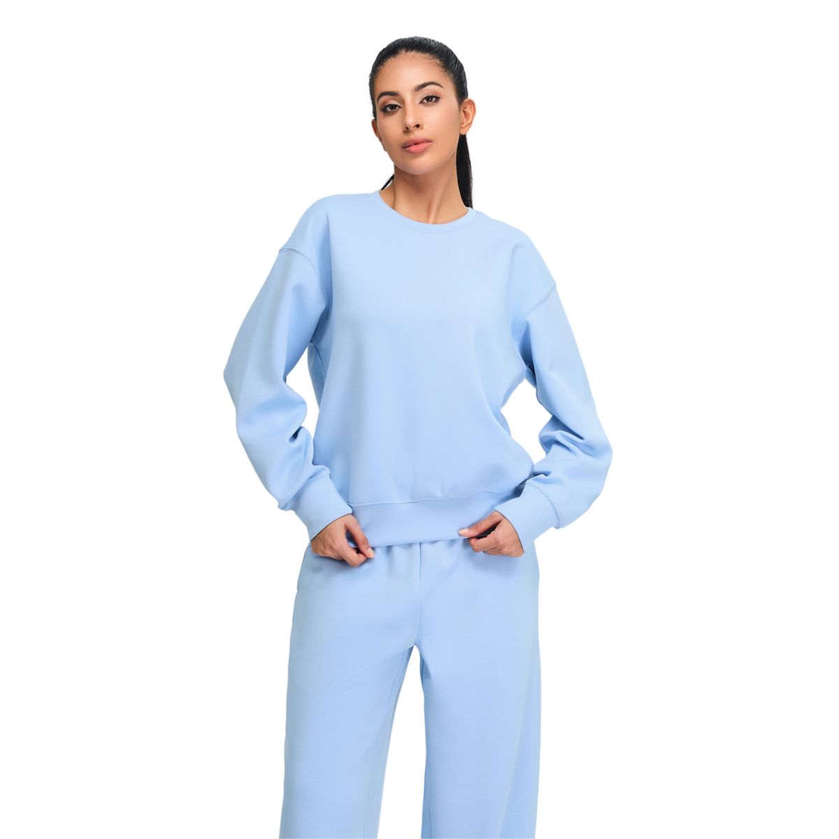 Solid Color Relaxed Fit Sweatshirt