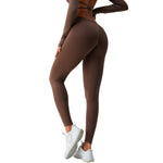 Solid Color V Waist Yoga Leggings