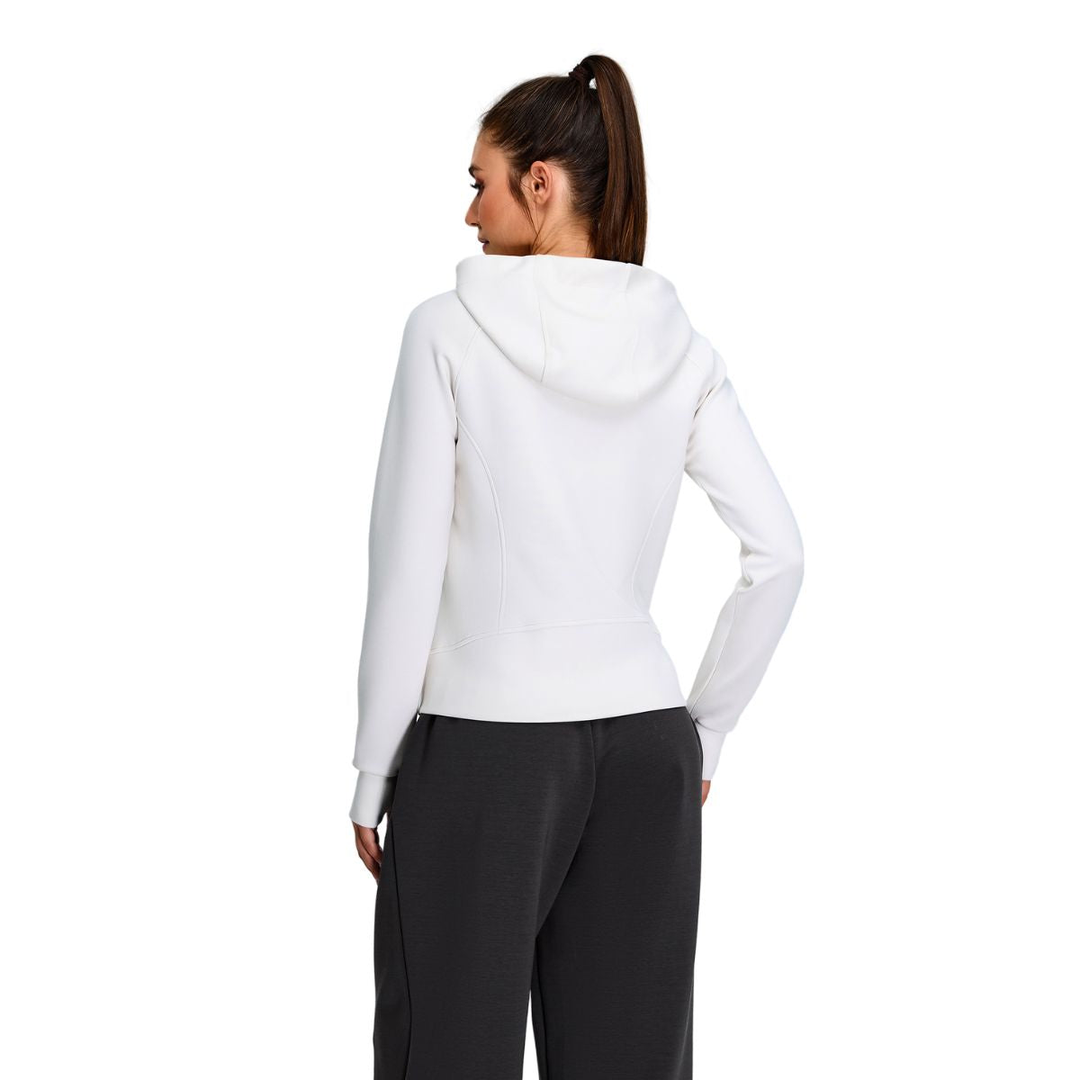 Solid Color Relaxed Fit Full-Zip Hoodie