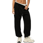 Women's Solid Baggy-Fit Joggers