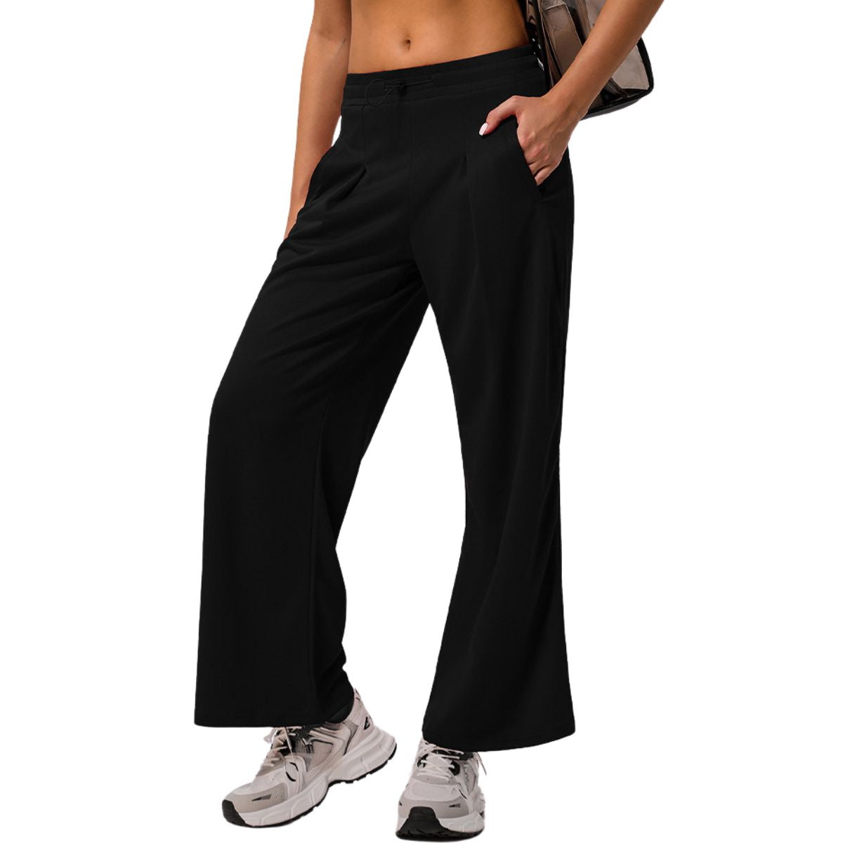 Women's Double Pleat Wide-Leg Trousers