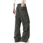 Straight-Leg Cotton Cargo Trousers
