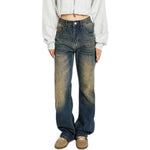 Relaxed Fit Vintage Wash Denim Jeans
