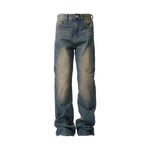 Relaxed Fit Vintage Wash Denim Jeans