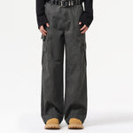 Front Seam Baggy Cargo Pants-INNBLAC Fashion Apparel