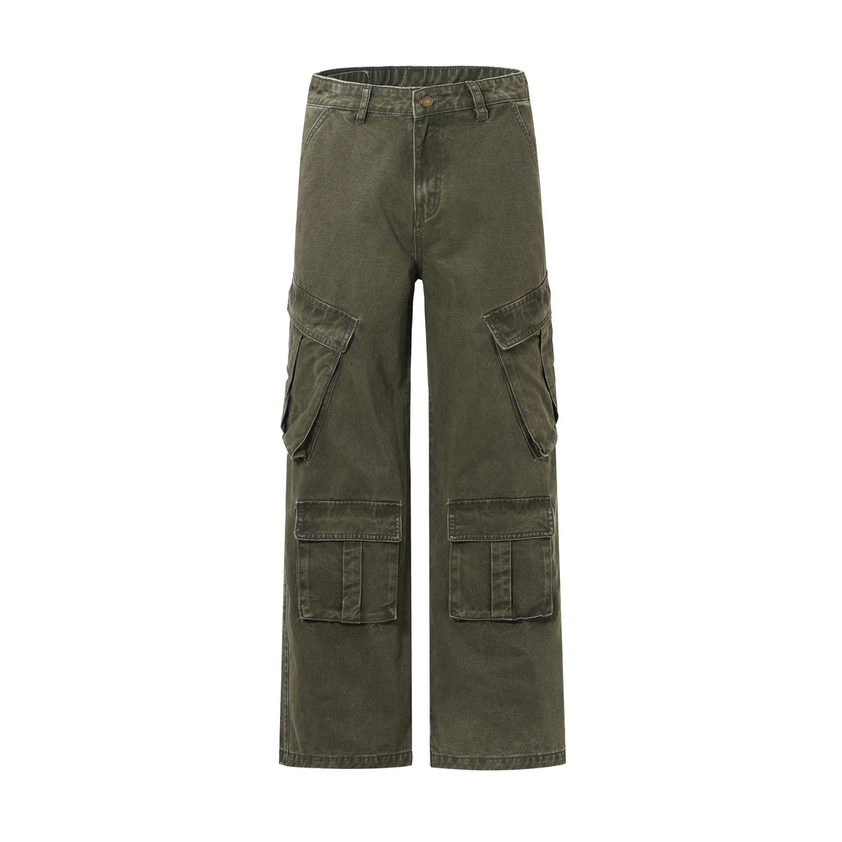 Vintage Washed Baggy Cargo Pants-INNBLAC Fashion Apparel