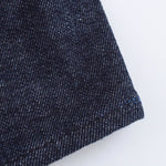 Short-Sleeve Button-Front Denim Midi Dress