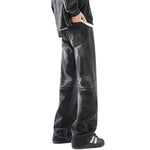 Relaxed Fit Whisker Ripped Denim Jeans
