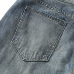 Wrinkle Wash Retro Ripped Baggy Jeans