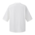 Washed Raw-Edge Pocket Clean Fit Crew Neck Tee