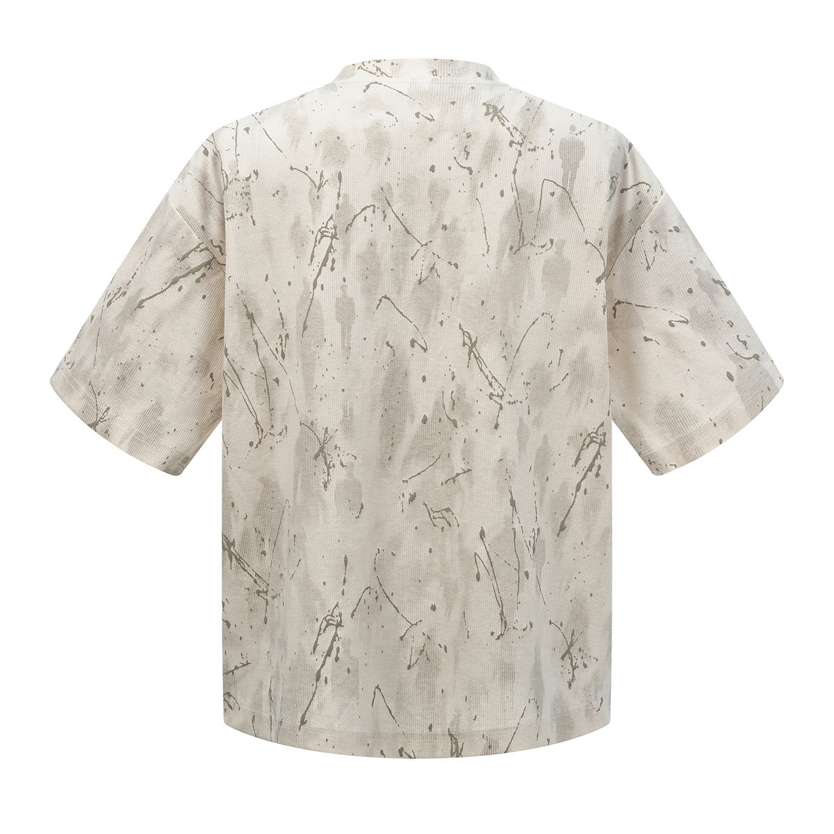 Gradient Jacquard Crack Distressed Statement Tee