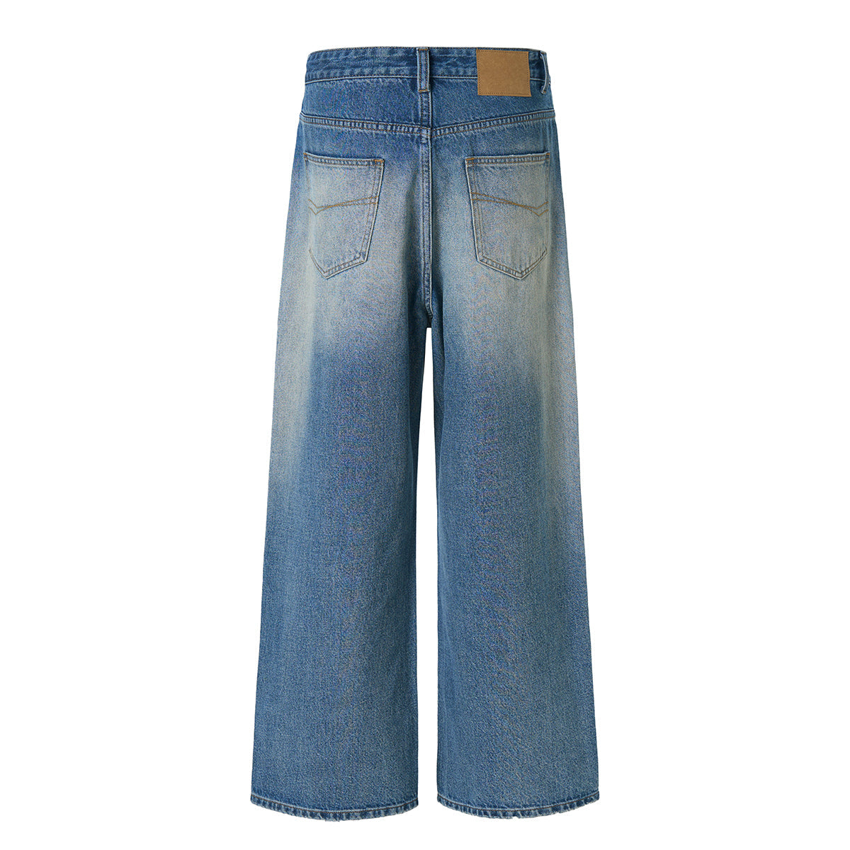 Vintage Light Wash Wide Leg High Rise Jeans