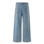 Artistic Paint Splatter Wide Leg Denim Jeans