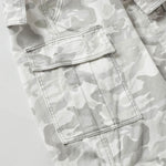 Snow Camo Combat Multi Pocket Wide Leg Cargo Pants