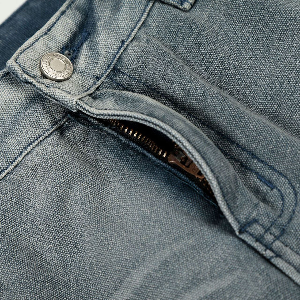 Light Blue Vintage Washed Wide Leg Jeans