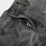 Wide Leg Banana Jeans Cat Whisker Painted Denim