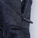 Decorative Button Strappy Denim Maxi Dress