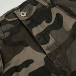 Camouflage Utility Wide Leg Adjustable Hem Pants