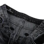 Vintage Washed Black Flared Denim Jeans