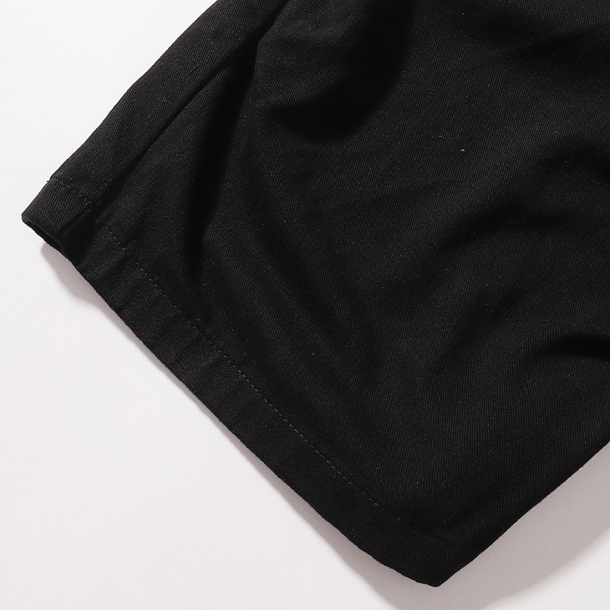 Contrast Stitch Utility Denim Shorts