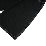 Retro Raw Denim Wide-Leg Bermuda Shorts