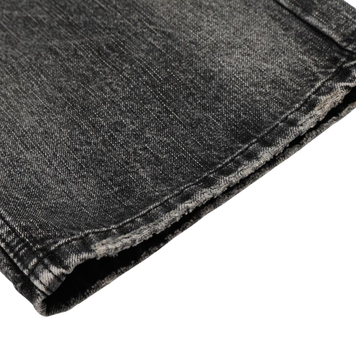 Vintage Washed Wide Leg Lightning Whisker Jeans