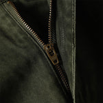 Cargo Style Casual Washed Green Straight Leg Pants