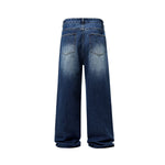 Vintage Wash Whiskers Baggy Jeans-INNBLAC Fashion Apparel