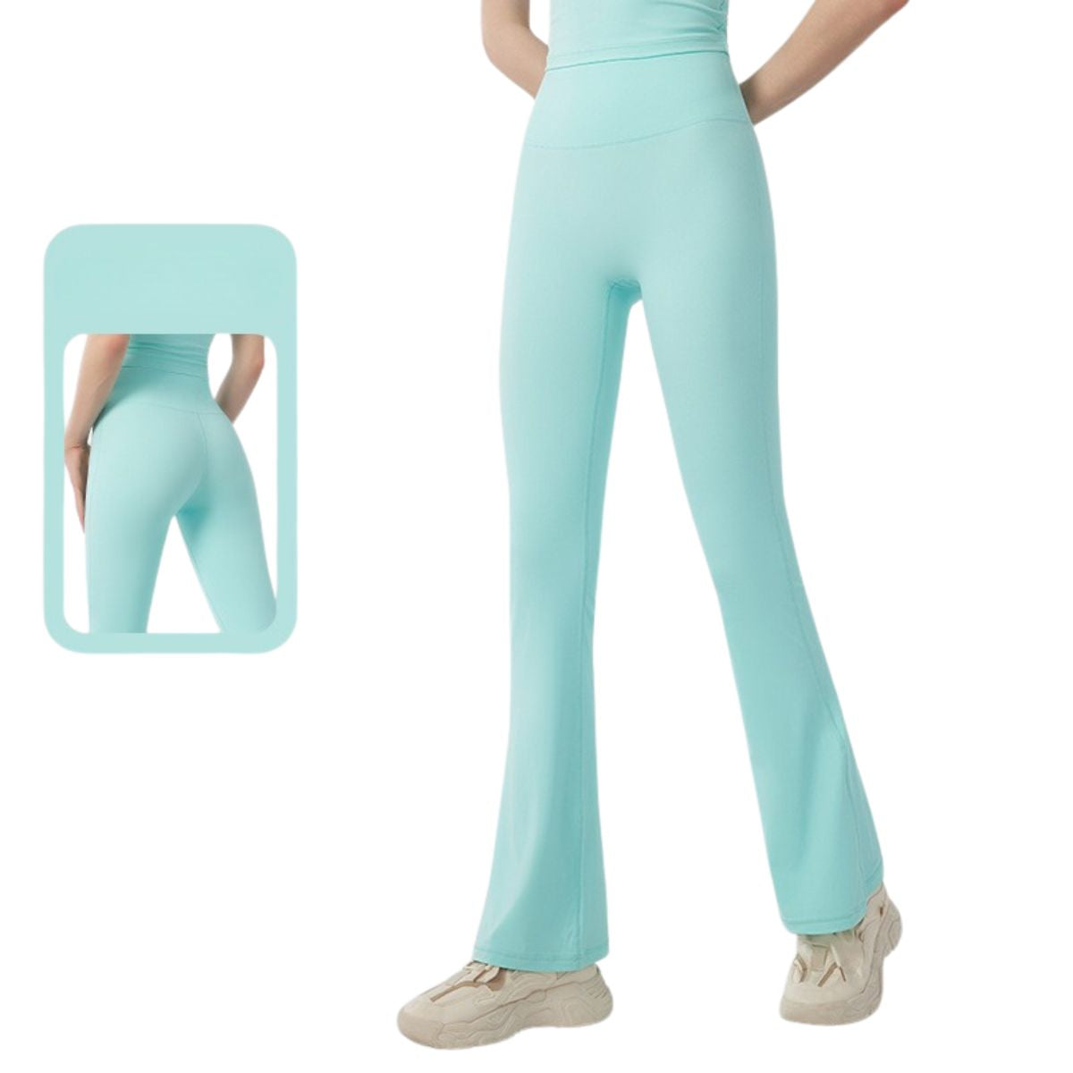 Buttery-Soft High Waist Flare Leggings for Women Tummy Control Workout Pants