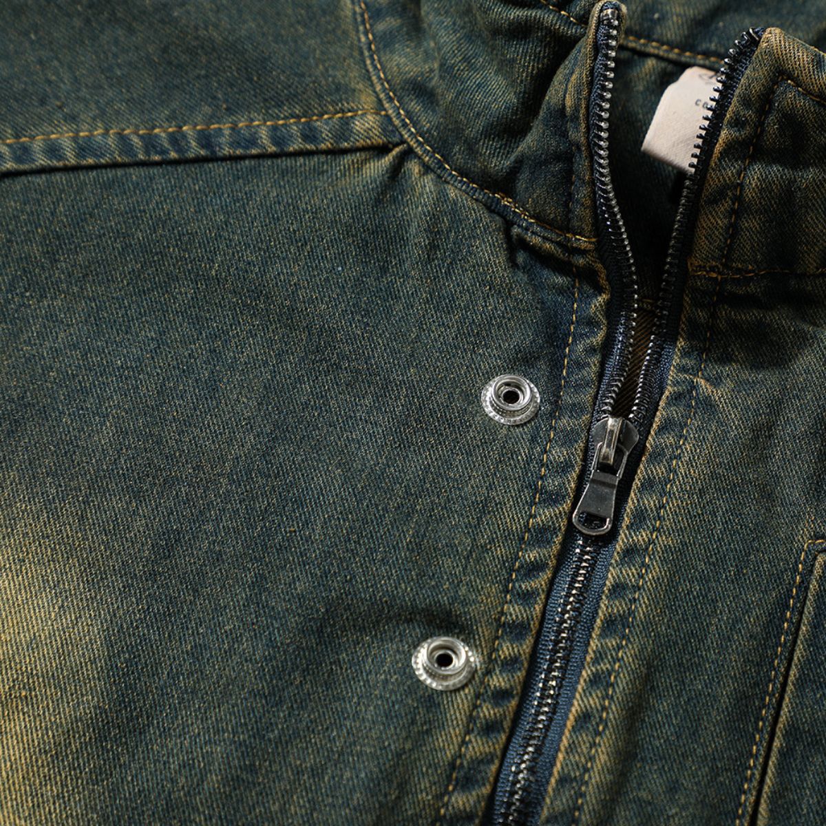 VintageWash Sleeveless Bomber Vest