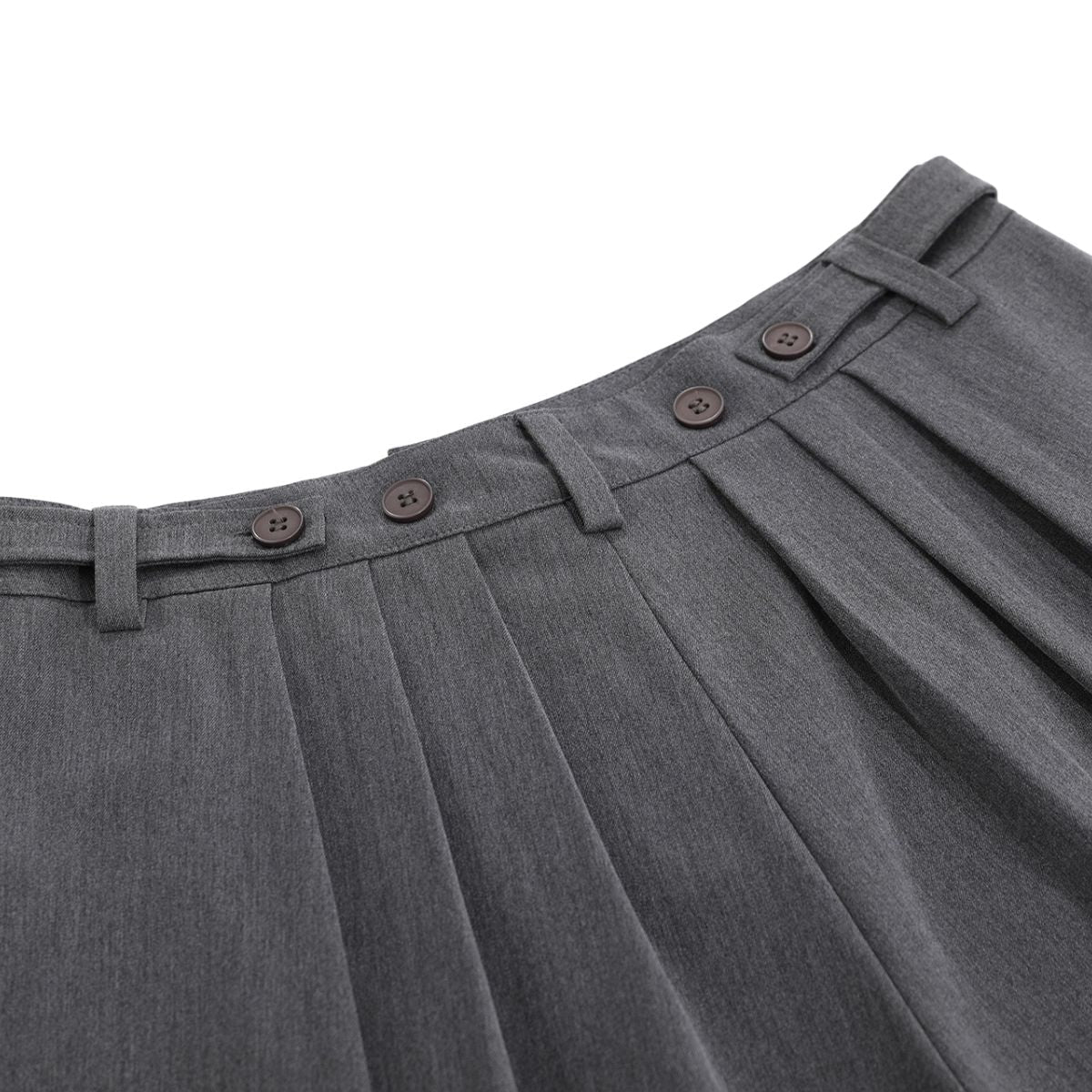 Vintage Pleated Wide Leg Cropped Trousers