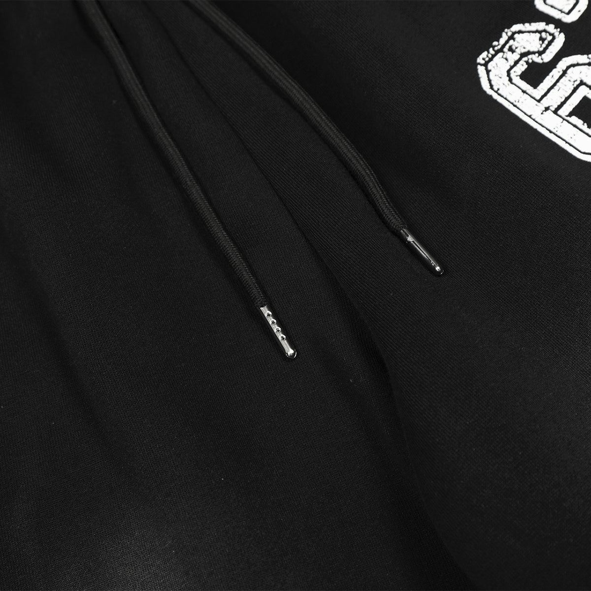 Studded 67 Print Black Wide Leg Sweatpants