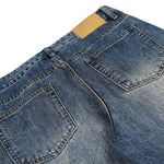 Men's Mid-Rise Straight-Leg Washed Denim Pants â€?Vintage Casual