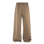 Distressed Washed Patchwork Jogger Pants